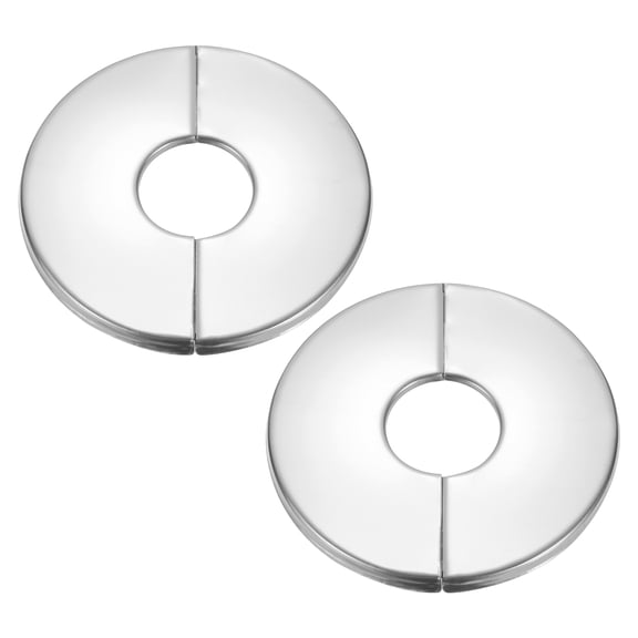 Uxcell Wall Split Flange Stainless Steel Round Self-Adhesive Escutcheon Plate Plumbing Cover 1"