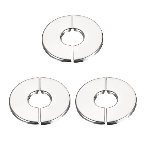 Uxcell Wall Split Flange, 201 Stainless Steel Round Escutcheon Plate for 24mm Diameter Pipe 3 Pack