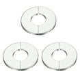 thumbnail image 1 of Uxcell Wall Split Flange, 201 Stainless Steel Round Escutcheon Plate for 28mm Diameter Pipe 3 Pack, 1 of 5