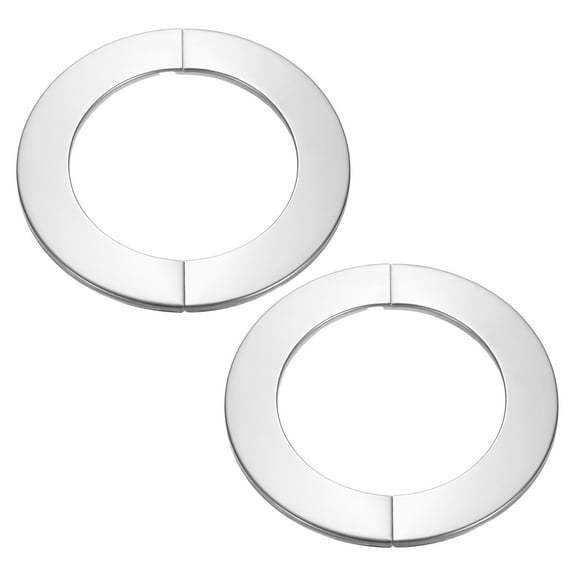 Uxcell Wall Split Flange Stainless Steel Round Self-Adhesive Escutcheon Plate Plumbing Cover 4"