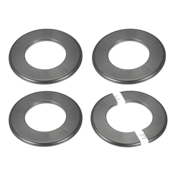 Uxcell Wall Split Flange, ABS Round Self-Adhesive Escutcheon Plate Cover Buckle for Faucet Decoration Grey 3.07 inch