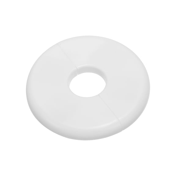 Uxcell Wall Split Flange Self-Adhesive Escutcheon Plate Buckles for Kitchen Bathroom Pipe Decoration White 0.93"