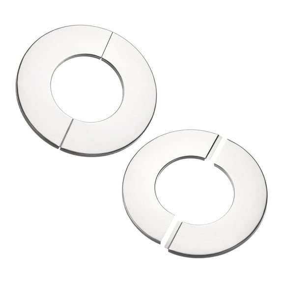 Uxcell Wall Split Flange Stainless Steel Round Escutcheon Plate for 1.38" Diameter Pipe 6Pcs
