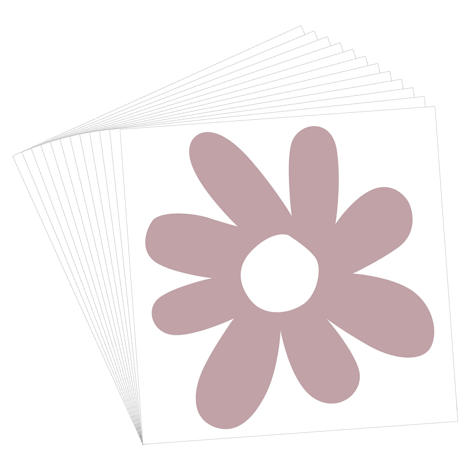 Pink Daisy Sticker Uxcell Wall Sticker PVC Peel and Stick Daisies Wall Decal Sticker, Pink ...