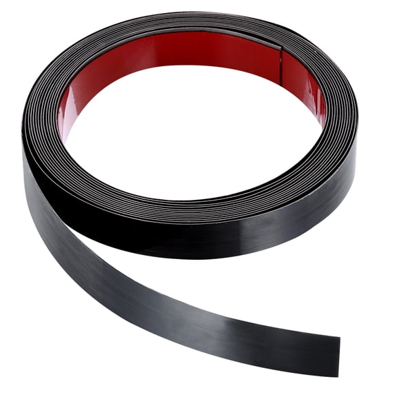 Uxcell Wall Trim Moulding 16.4ft x 0.8in Peel and Stick Mirror-Like Finish for Wall Corner Decoration, Mirror Black