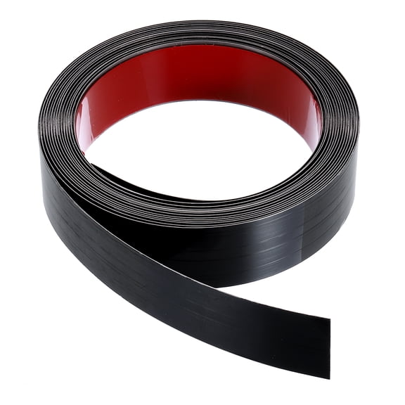 Uxcell Wall Trim Moulding 16.4ft x 1.2in Peel and Stick Mirror-Like Finish for Wall Corner Decoration, Mirror Black