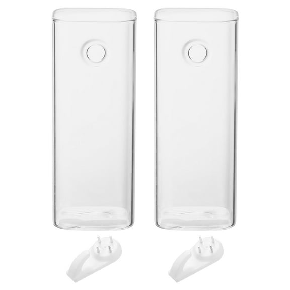 Uxcell Wall Vases for Flowers, Planters Hanging Glass Rectangle Shape Terrariums Propagation Station, 2 Pcs