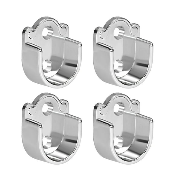 Uxcell Wardrobe Closet Rod Bracket Fit Rod Dia 0.98" Zinc Alloy 4 Pack 22mm