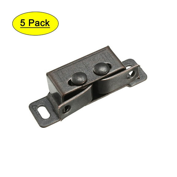 Uxcell Wardrobe Door Double Ball Roller Catch Latch Iron Copper Tone 5 Pack