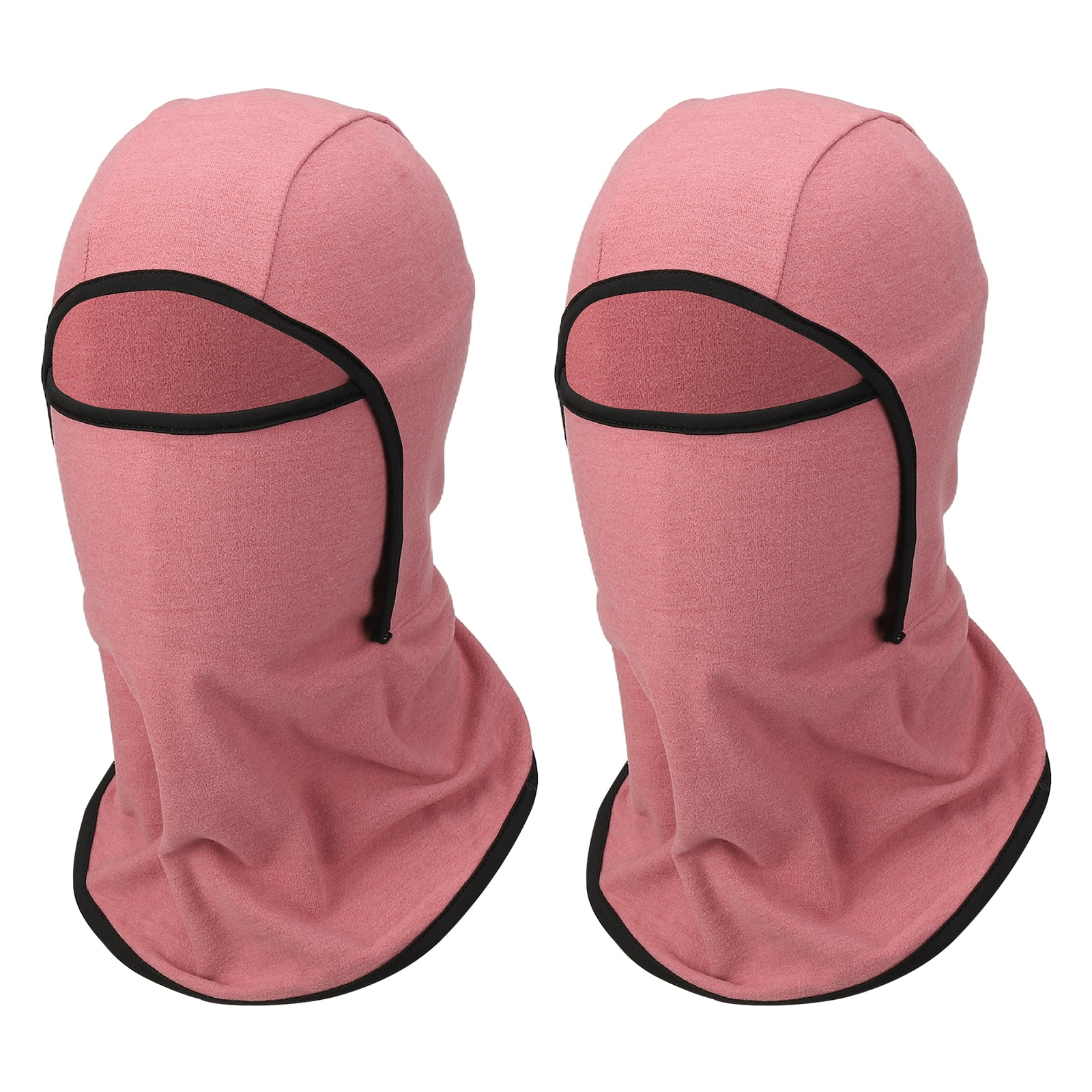 Uxcell Warm Balaclava Ski Mask, Ski Balaclava Winter Mask Full Face Windproof Cold Weather Gear, Polyester& Spandex& 2Pcs& Rose Red -Fitting for (Men/Women/Outdoor/Skiing/Cycling)