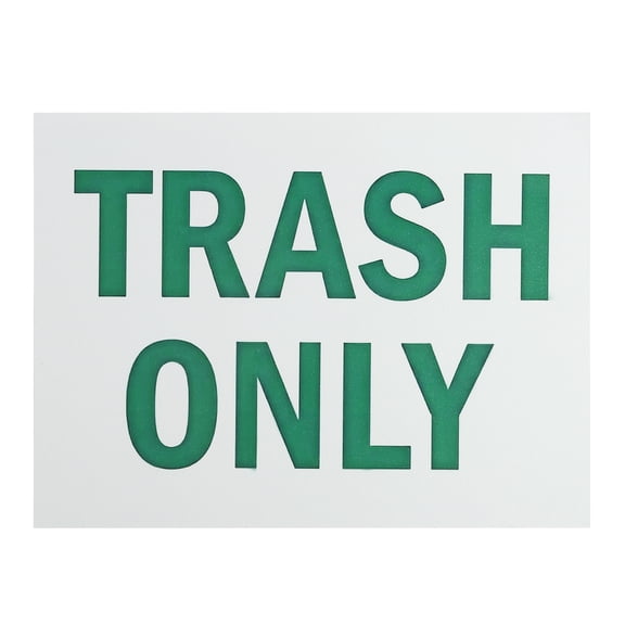 Uxcell Warning Sign 6x8", Aluminum Trash Only Sign Waterproof Rust Free Signs for Indoor Outdoor