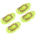 thumbnail image 1 of Uxcell Washable Multifunction Chenille Duster Mop Slippers Cleaning Shoes Cover Green 4 Pack, 1 of 5