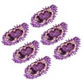 thumbnail image 1 of Uxcell Washable Multifunction Chenille Duster Mop Slippers Cleaning Shoes Cover Purple 6 Pack, 1 of 5