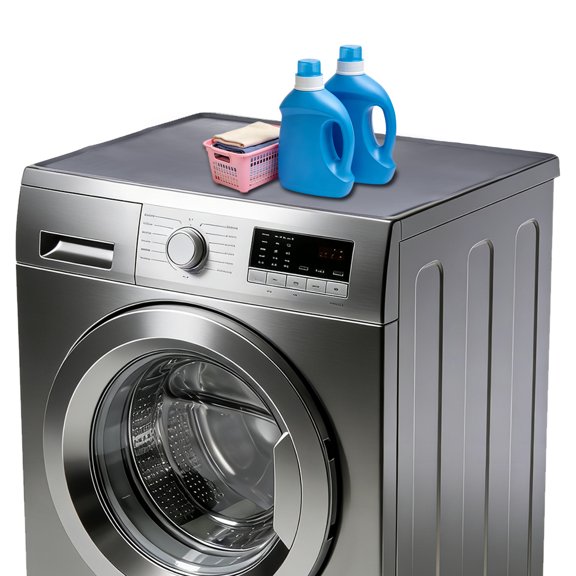 Uxcell Washer and Dryer Top Protector Mat (27" x 27") - Non-Slip Heat-Resistant Leak-Proof Washable, Silicone Washing Machine Top Cover Pad for Home/Kitchen/Laundry Room, Gray