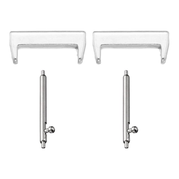 Uxcell Watch Band Connectors (12mm, Silver) Universal Stainless Steel Watch Adapter Connector with Quick Release Spring Bars for Smartwatch