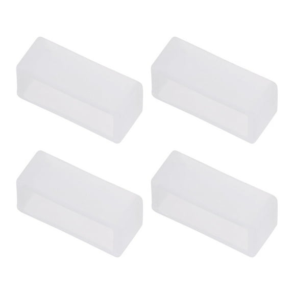 Uxcell Watch Band Strap Loops Silicone Watch Holder Keeper for 18mm Width Watch Band, Transparent 4 Pack