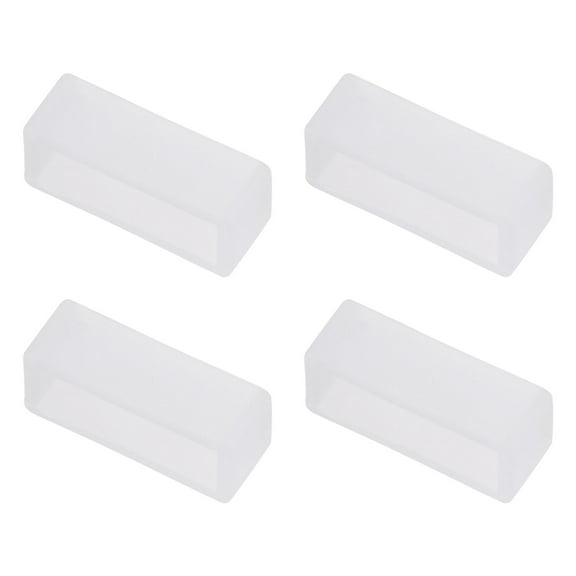 Uxcell Watch Band Strap Loops Silicone Watch Holder Keeper for 20mm Width Watch Band, Transparent 4 Pack