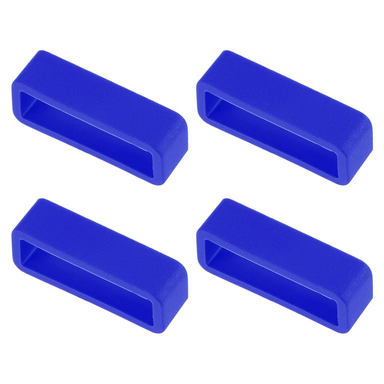 Uxcell Watch Band Strap Loops Silicone Watch Holder Keeper for 22mm Width Watch Band Blue 4 Pack Walmart