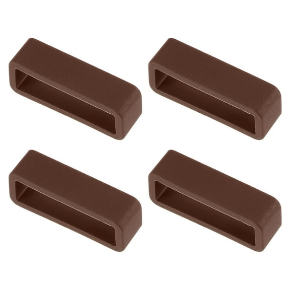Uxcell Watch Band Strap Loops Silicone Watch Holder Keeper for 22mm Width Watch Band, Brown 4 Pack