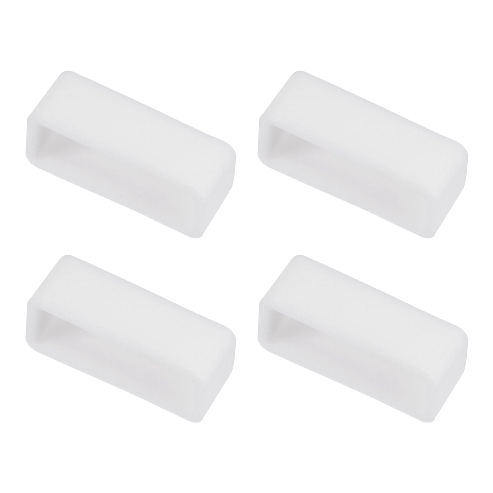 Uxcell Watch Band Strap Loops Silicone for 19mm Width Watch Band, White ...