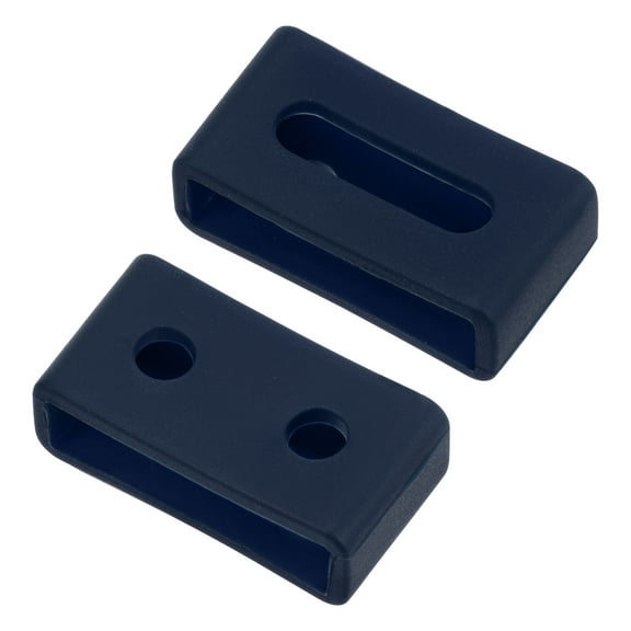 Uxcell Watch Band Strap Loops Silicone for 22mm Width Watch Band, Navy Blue 2 Pack