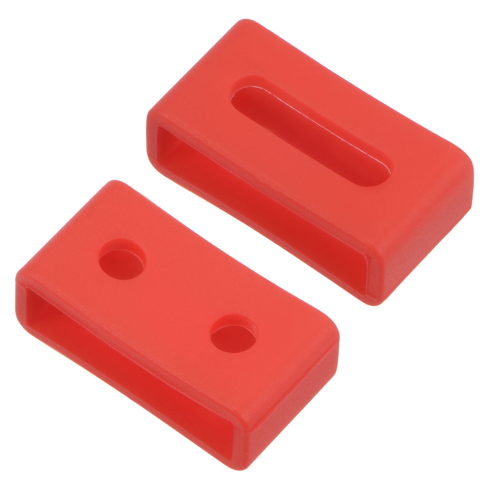 Uxcell Watch Band Strap Loops Silicone for 22mm Width Watch Band, Red 2 ...