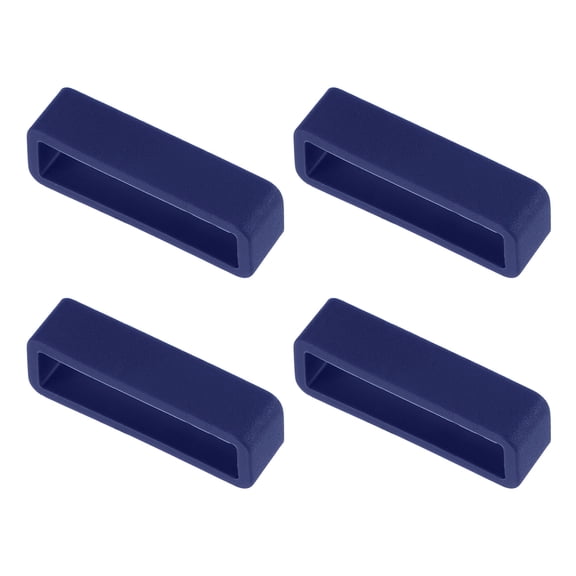 Uxcell Watch Band Strap Loops Silicone for 26mm Width Watch Band, Navy Blue 4 Pack