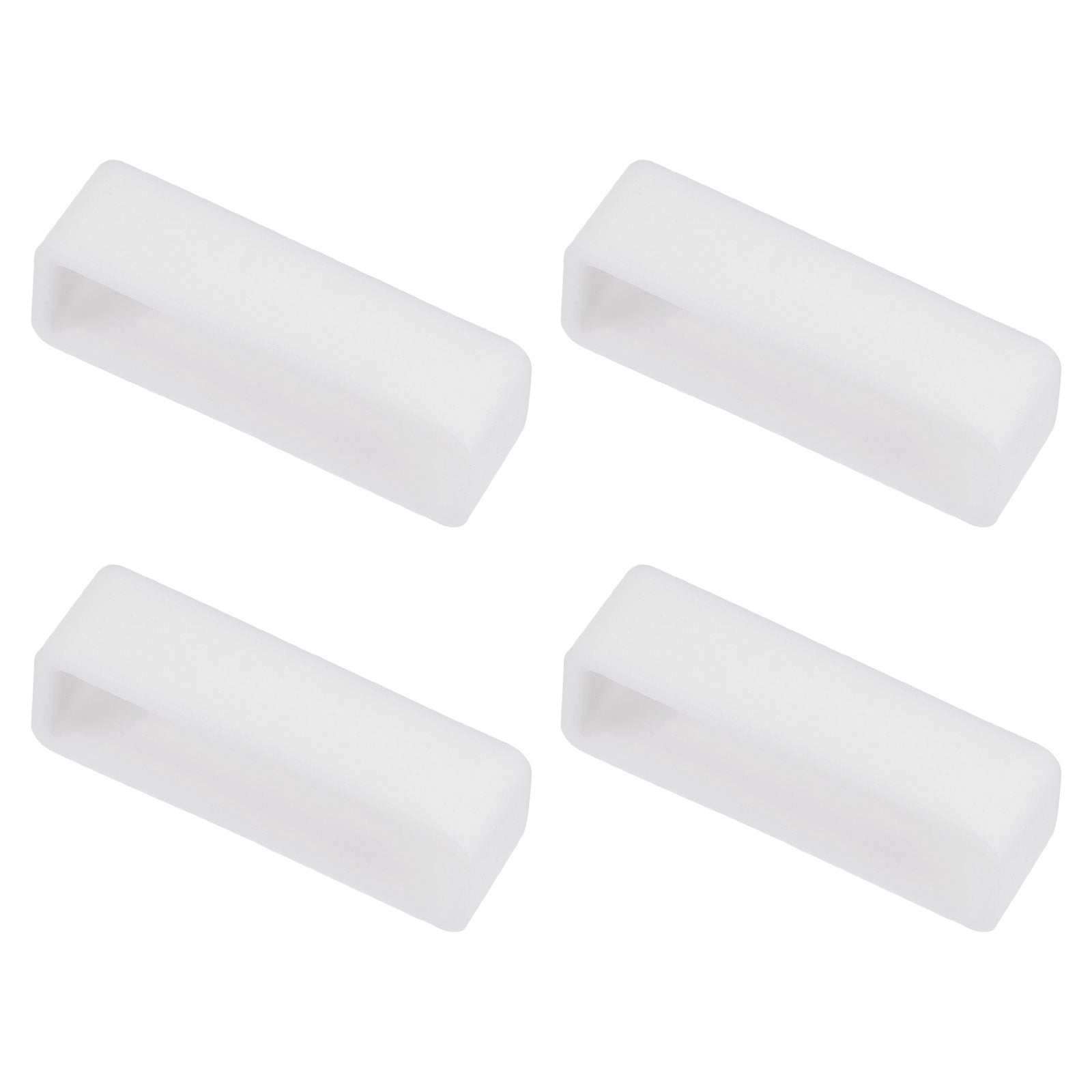 Uxcell Watch Band Strap Loops Silicone for 26mm Width Watch Band, White ...