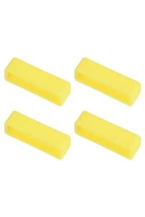 Watch Band Strap Loops Silicone for 26mm Width Watch Band, Yellow 4 Pack