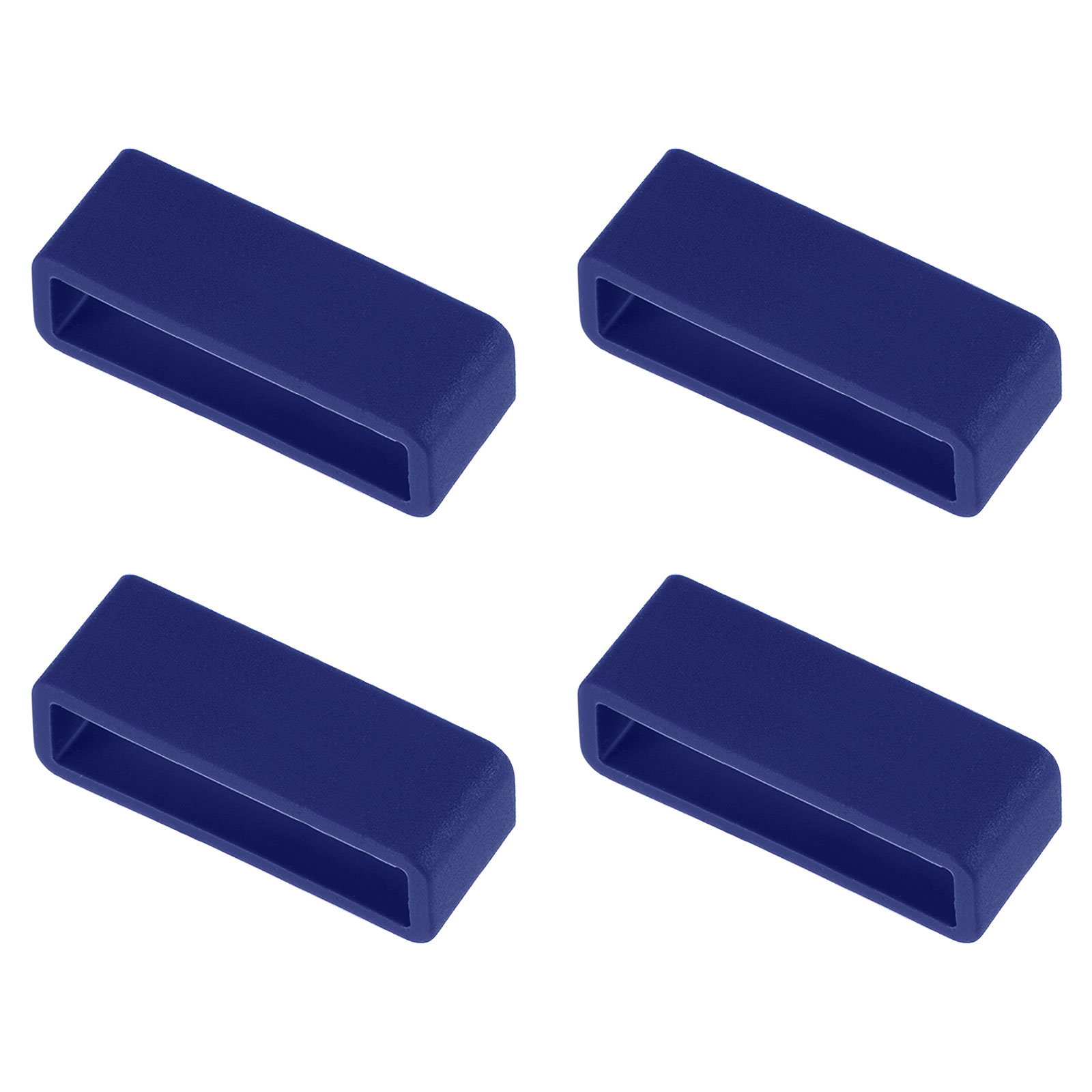 Uxcell Watch Band Strap Loops Silicone for 28mm Width Watch Band, Navy ...