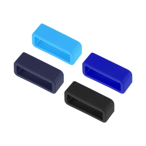 Uxcell Watch Band Strap, Rubber Watch Keeper for 18mm Width Watch Band 4 Color 8 Pack