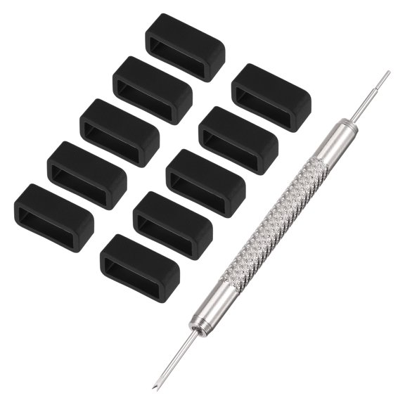 Uxcell Watch Band Strap Watch Retainers for 14mm Widths Watch Black 1Set