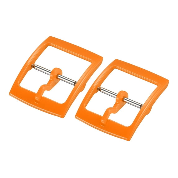 Uxcell Watch Strap Clasp Replacement Plastic Buckle for 16mm Width Watch Bands Orange 2 Pack