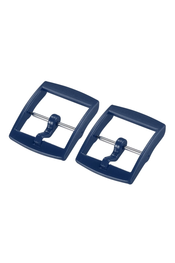 Watch Strap Clasp Replacement Plastic Buckle for 20mm Width Watch Bands Dark Blue 2 Pack