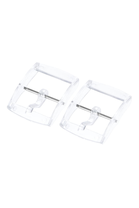 Watch Strap Clasp Replacement Plastic Buckle for 20mm Width Watch Bands Transparent 2 Pack