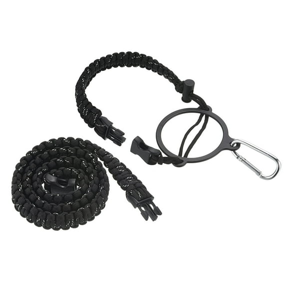 Uxcell Water Bottle Holder, Paracord Handle Lanyard Strap Carrier Black