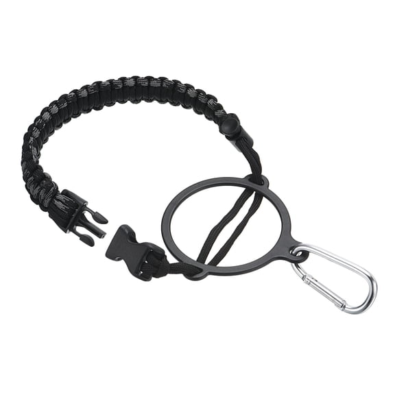 Uxcell Water Bottle Holder, Paracord Handle Strap Carrier Gray Camo, Black