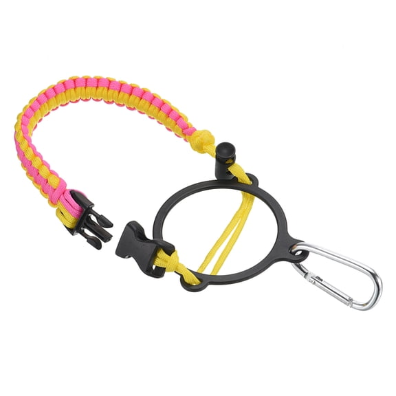 Uxcell Water Bottle Holder, Paracord Handle Strap Carrier Pink, Yellow
