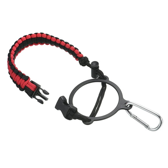 Uxcell Water Bottle Holder, Paracord Handle Strap Carrier Red, Black