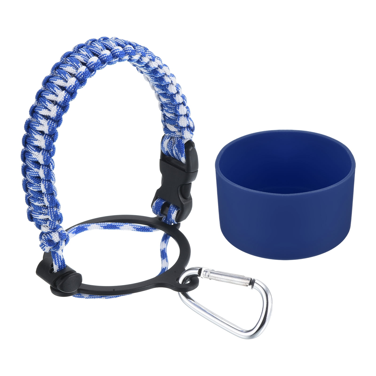 Stanley Water Bottle With Paracord Handle – White & Blue | Durable & Easy To Carry