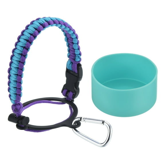 Uxcell Water Bottle Holder, Paracord Handle for 32oz to 40oz Bottles, Blue, Purple