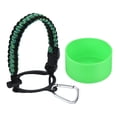 thumbnail image 1 of Uxcell Water Bottle Holder, Paracord Handle for 32oz to 40oz Bottles, Green, Black, 1 of 6