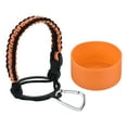 thumbnail image 1 of Uxcell Water Bottle Holder, Paracord Handle for 32oz to 40oz Bottles, Orange, Black, 1 of 6