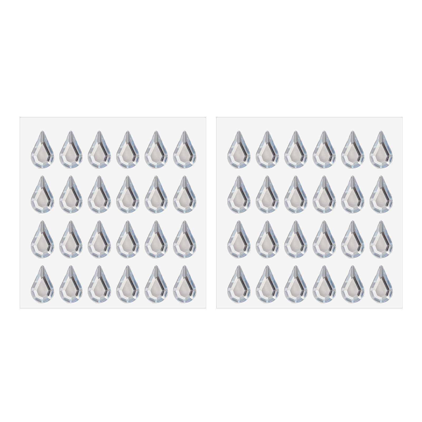 Uxcell Water Drop Self-Adhesive Rhinestone Stickers,Face Gems Jewel ...