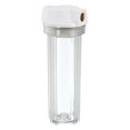 thumbnail image 1 of Uxcell Water Filter Housing 10" Whole House Filtration System 1/2 Inch Inlet/Outlet Gold Port for Kitchen Clear, 1 of 5