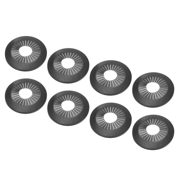 Uxcell Water Pipe Cover Decoration Fit 1.97"-3.07"(50-78mm), Flange Water Pipe PP Plastic Escutcheon Plate Collar Black 8 Pcs