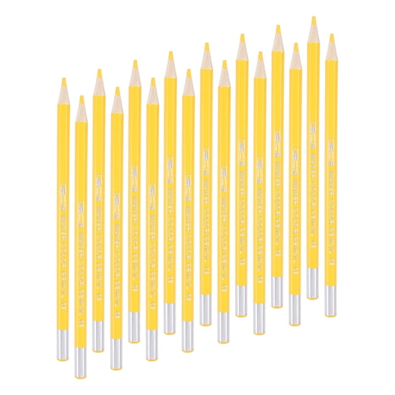 Uxcell Water Soluble Fabric Pencils, Tailors Chalk Fabric Pencils for Sewing Embroidery Quilting Dressmaker DIY Craft Pack of 15(Dark Yellow )