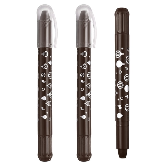 Uxcell Watercolor Gel Crayon, 3Pcs Washable Twist Crayons for Coloring Drawing Painting, Coffee