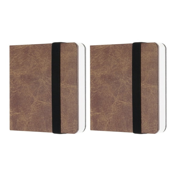 Uxcell Watercolor Journal 48 Sheets(2Pcs) 4x4" Handbook Sketchbooks Coarse Lines Coffee
