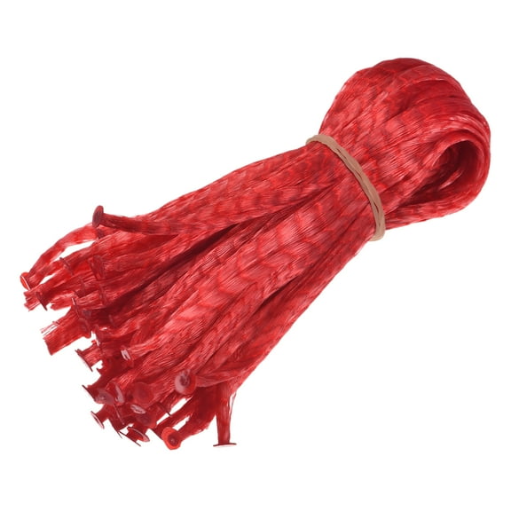 Uxcell Watermelon Nets Hanging Melon Hammocks Reusable Fruit Net Bag for Garden 50 Pack Red 11.81 Inch